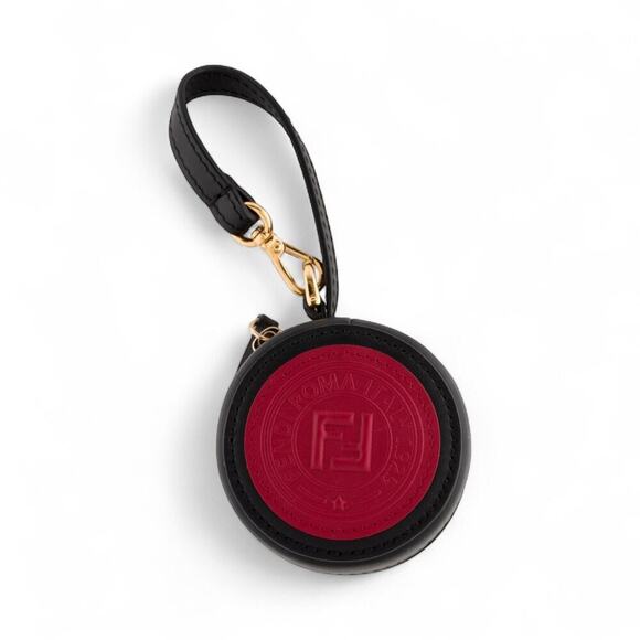 Fendi Keychain Calfskin Tote Bag Charm – Red Logo Patch, Gold Hardware - Picture 6 of 11